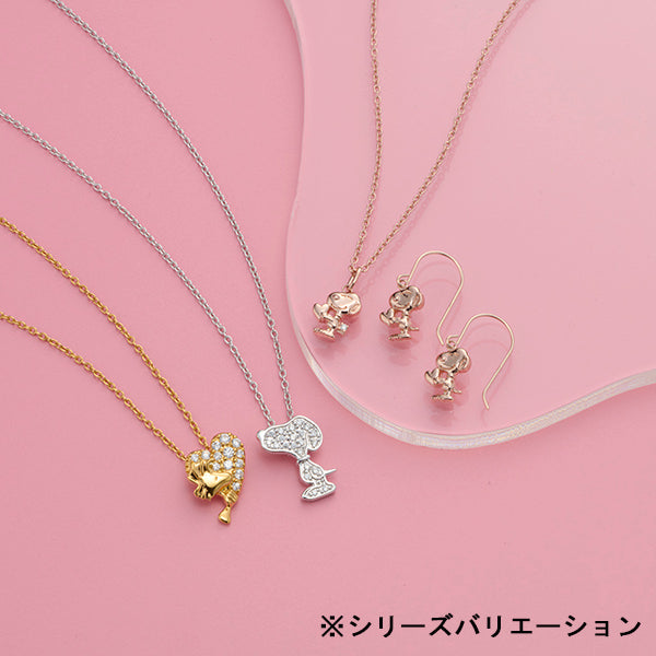 ウッドストック&キラキラハートパヴェ ペンダント