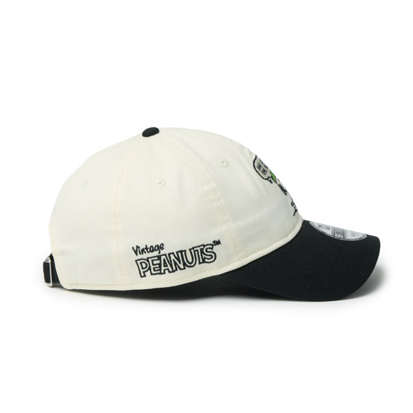 PEANUTS NEW ERA キャップ(GF 920 PEANUTS SPE BUB CRM BLK 261 / クロームホワイト/ブラック)