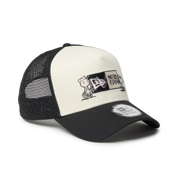 PEANUTS NEW ERA キャップ(GF 940AFTR PEANUTS BOX CRM BLK 261 / クロームホワイト/ブラック)