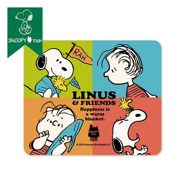 スヌーピー マウスパッド (SNOOPY&LINUS FLAG)