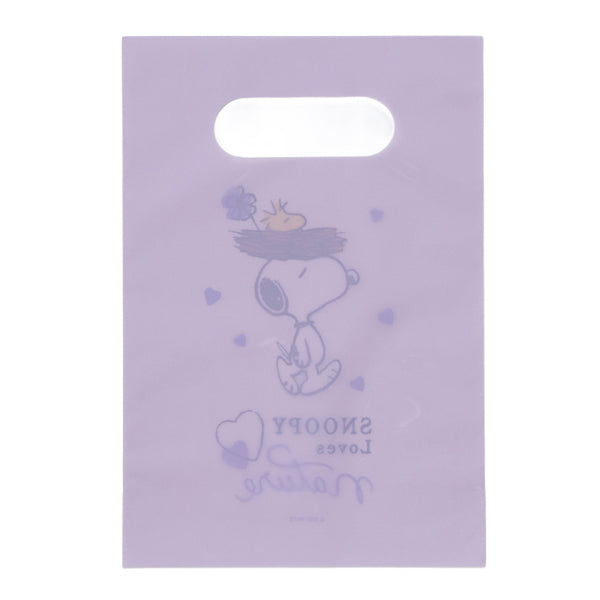 スヌーピー ラッピングPP手提げ 7枚入り (ウッドストック/パープル)