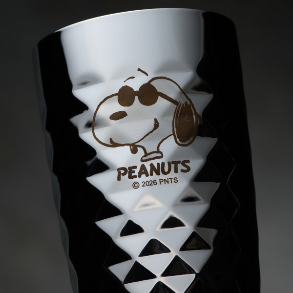 【おかいものSNOOPYオリジナル】ステンレス2重タンブラー&2重ダイヤモンドカットセット 370ml (ジョー・クール)