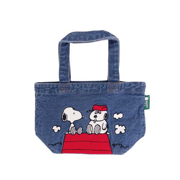 スヌーピー 刺繍デニムミニトート (SNOOPY&OLAF)