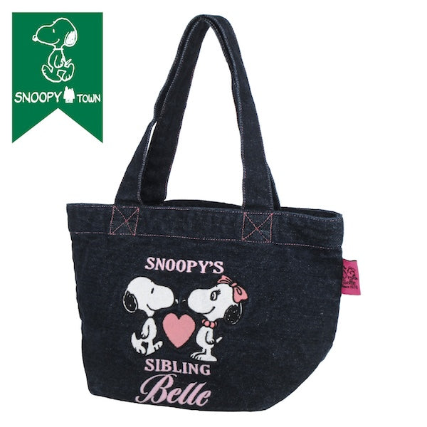 スヌーピー 刺繍デニムミニトート(BELLE 50周年 ハートシリーズ)