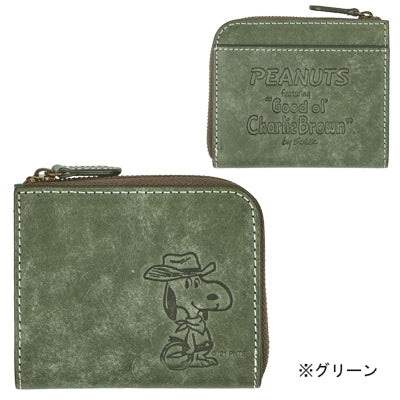 スヌーピー カウボーイ　L型コンパクト札入れ財布