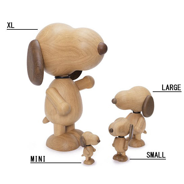 『BOYHOOD』北欧の天然オーク材オブジェ SNOOPY LARGE