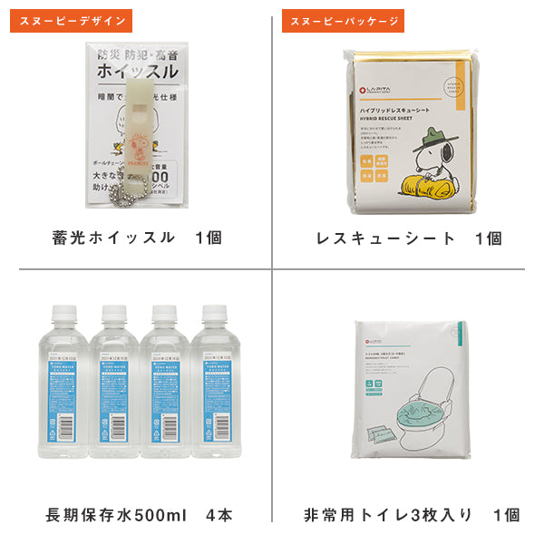 【おかいものSNOOPY限定】LA・PITA 防災リュック（一人用）