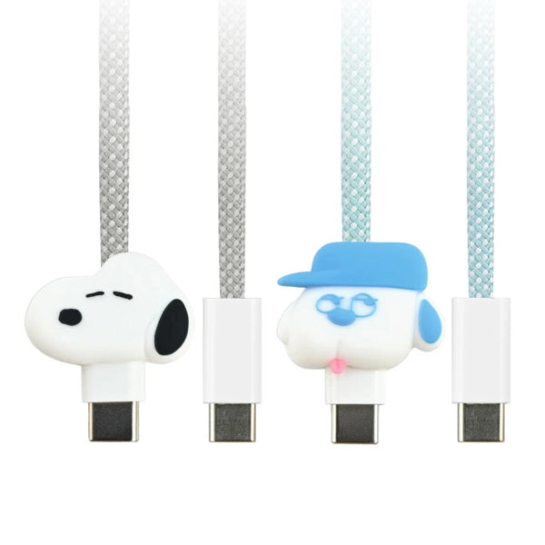 スヌーピー PD60W対応 USB2.0 Type-C マスコットマグネットケーブル