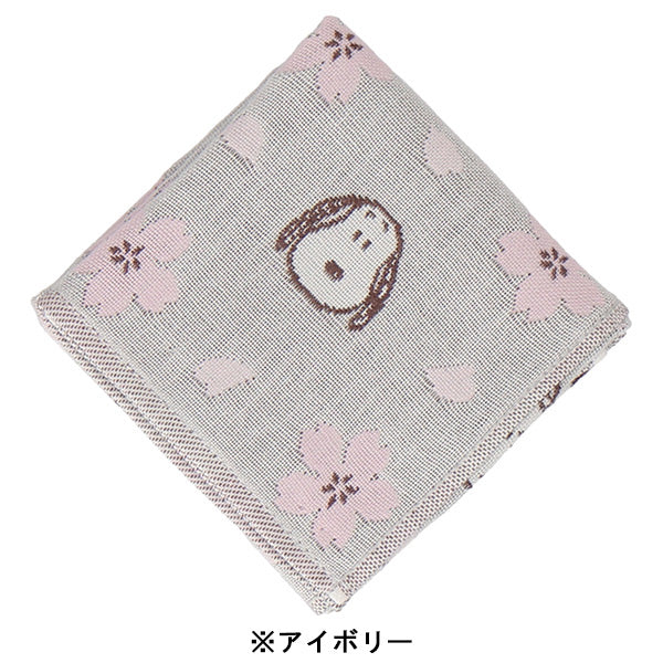スヌーピー 3重ガーゼハンカチ (桜)