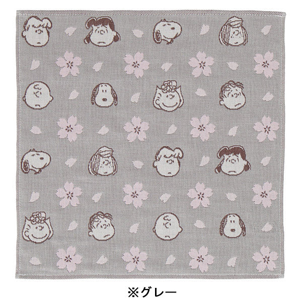 スヌーピー 3重ガーゼハンカチ (桜)