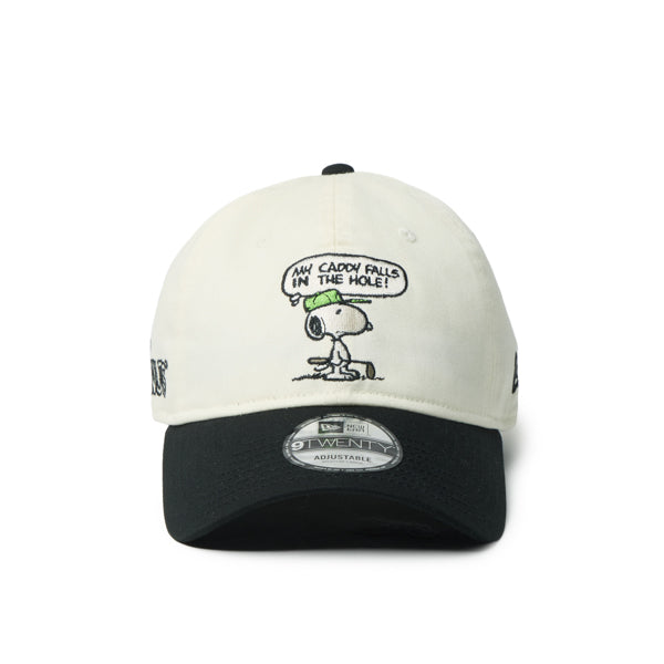 PEANUTS NEW ERA キャップ（GF 920 PEANUTS SPE BUB CRM BLK 261 / クロームホワイト/ブラック）