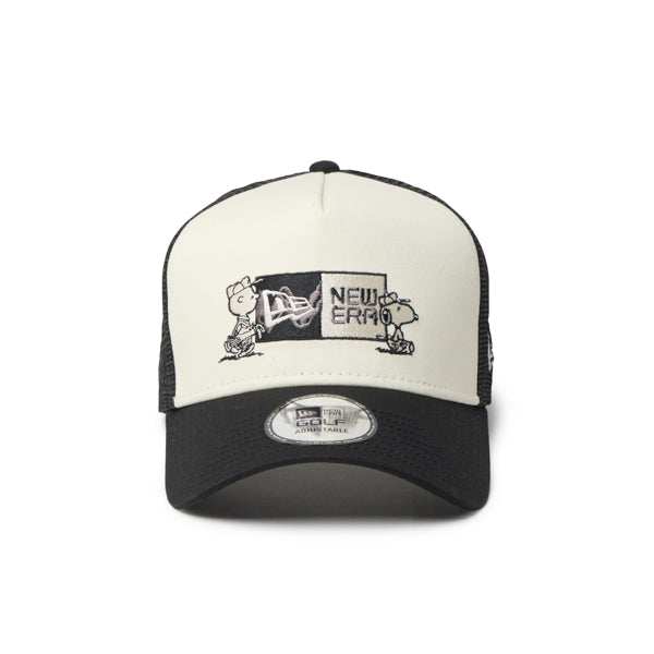 PEANUTS NEW ERA キャップ（GF 940AFTR PEANUTS BOX CRM BLK 261 / クロームホワイト/ブラック）