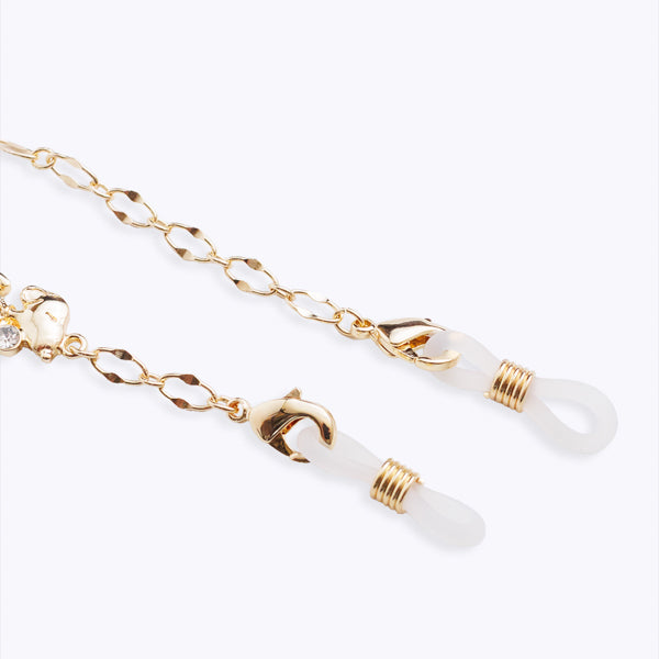 ネックレスにもなるメガネチェーン・PEANUTS (キラキラを持つスヌーピー)