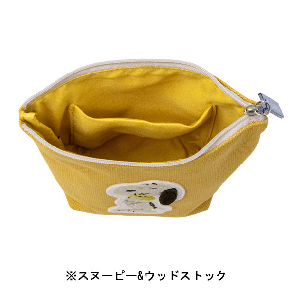 スヌーピー 舟形ポーチ (耳ぴょこ 立体刺繍シリーズ)