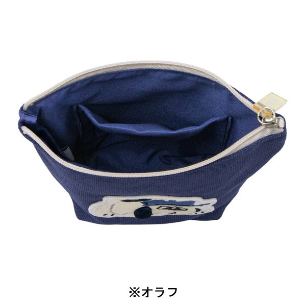 スヌーピー 舟形ポーチ (耳ぴょこ 立体刺繍シリーズ)