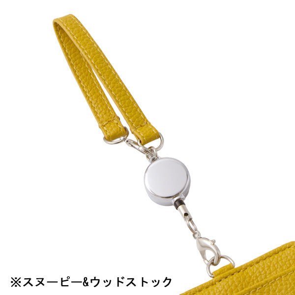 スヌーピー シングルリールパスケース (耳ぴょこ 立体刺繍シリーズ)