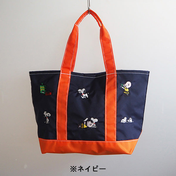 スヌーピー 刺繍舟形トート (M)