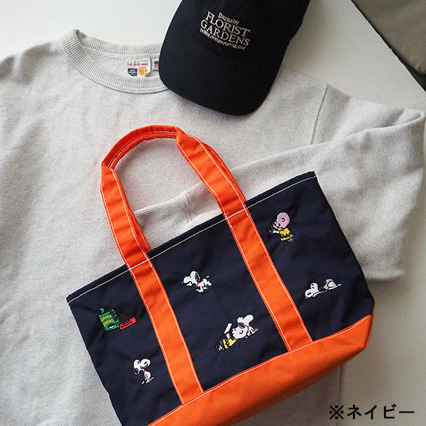 スヌーピー 刺繍舟形トート (M)