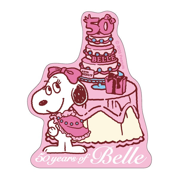 スヌーピー ステッカー3枚セット　(BELLE 50th)