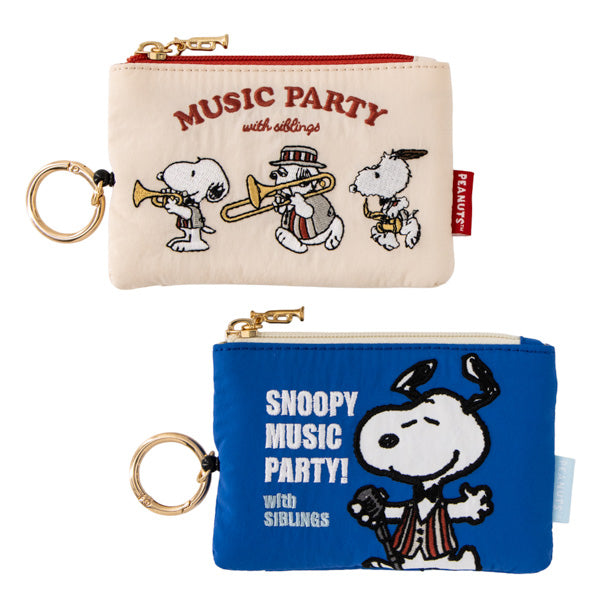 スヌーピー 刺繍パスポーチ (music party!シリーズ)　