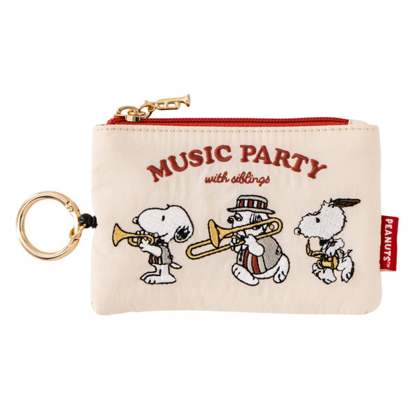 スヌーピー 刺繍パスポーチ (music party!シリーズ)　