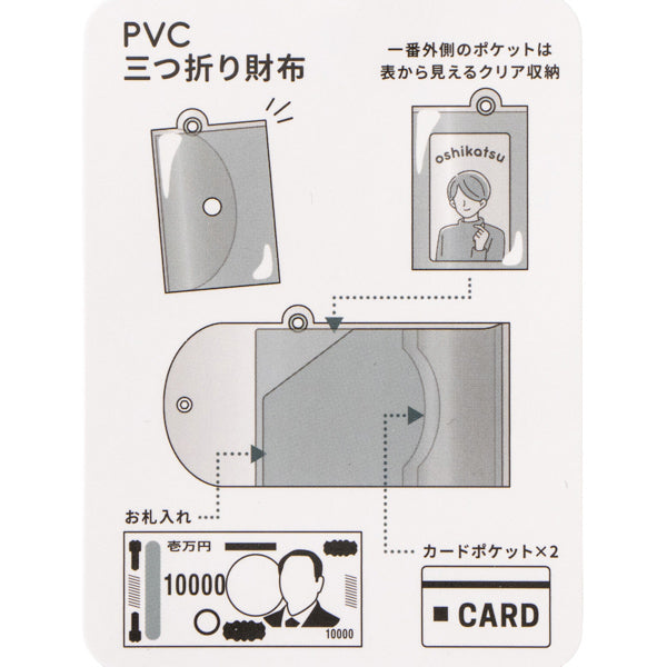 スヌーピー PVC3つ折り財布 (music party!シリーズ)