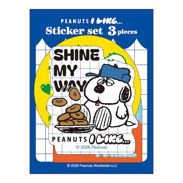 スヌーピー スッテカー3枚セット (PEANUTS I LIKE…/Siblings)