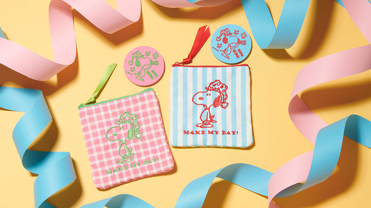 【おかいものSNOOPY限定】ポーチ&ミラーセット (MAKE MY DAY!)